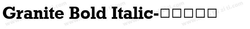Granite Bold Italic字体转换